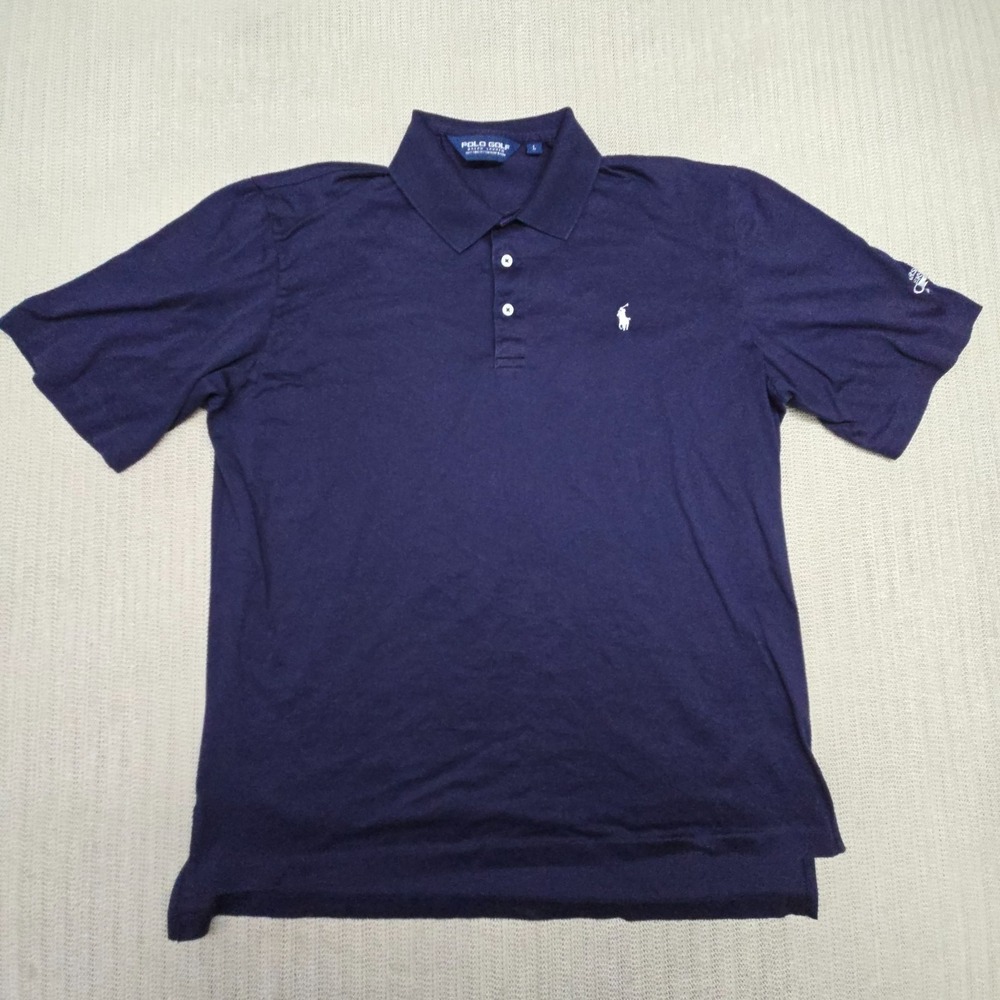 Polo Ralph Lauren Golf Shirt Mens Large Blue Pima Cotton Pony Karsten Creek Club